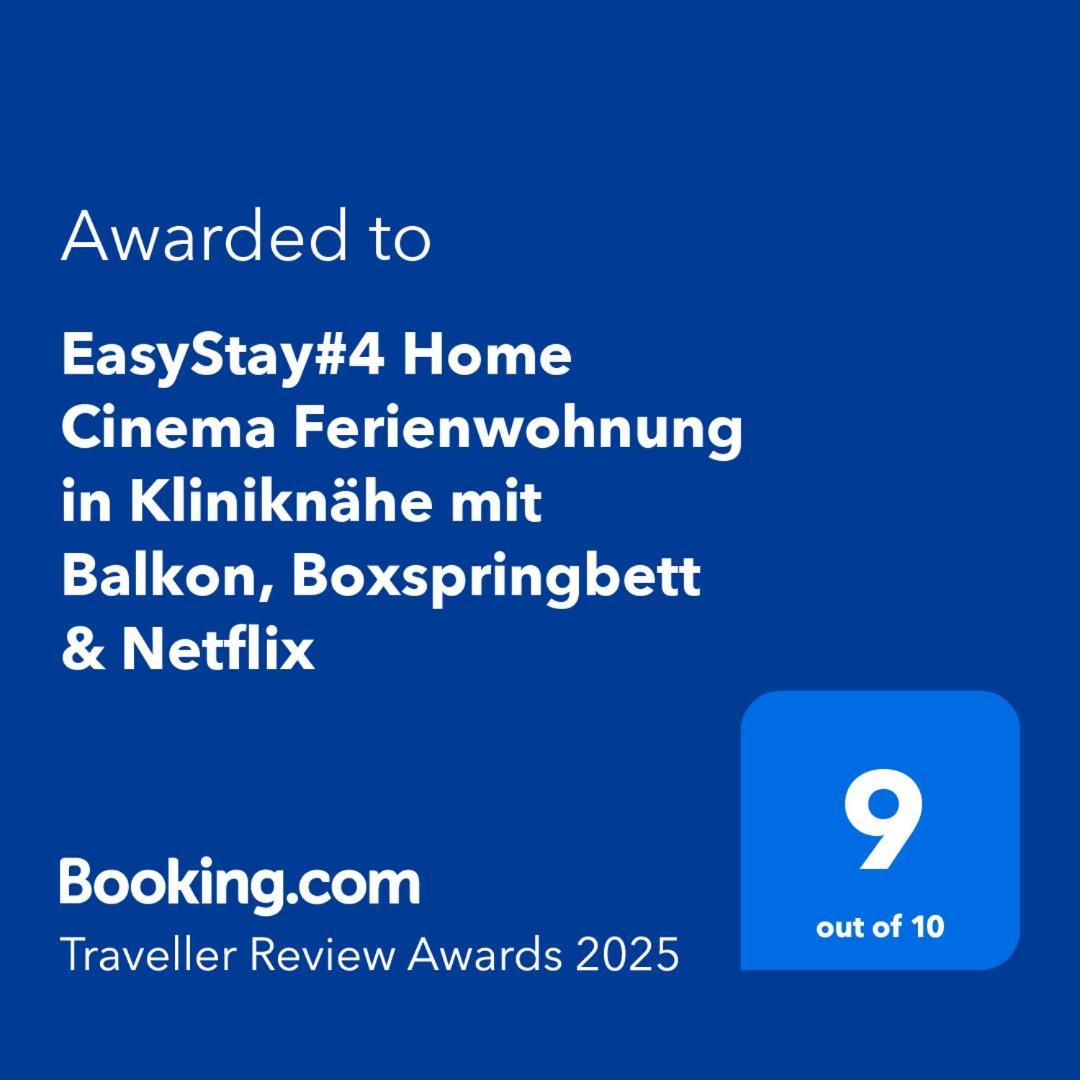 Easystay#4 Home Cinema Ferienwohnung In Kliniknaehe Mit Balkon, Boxspringbett & Netflix Бад-Ейнгаузен Екстер'єр фото